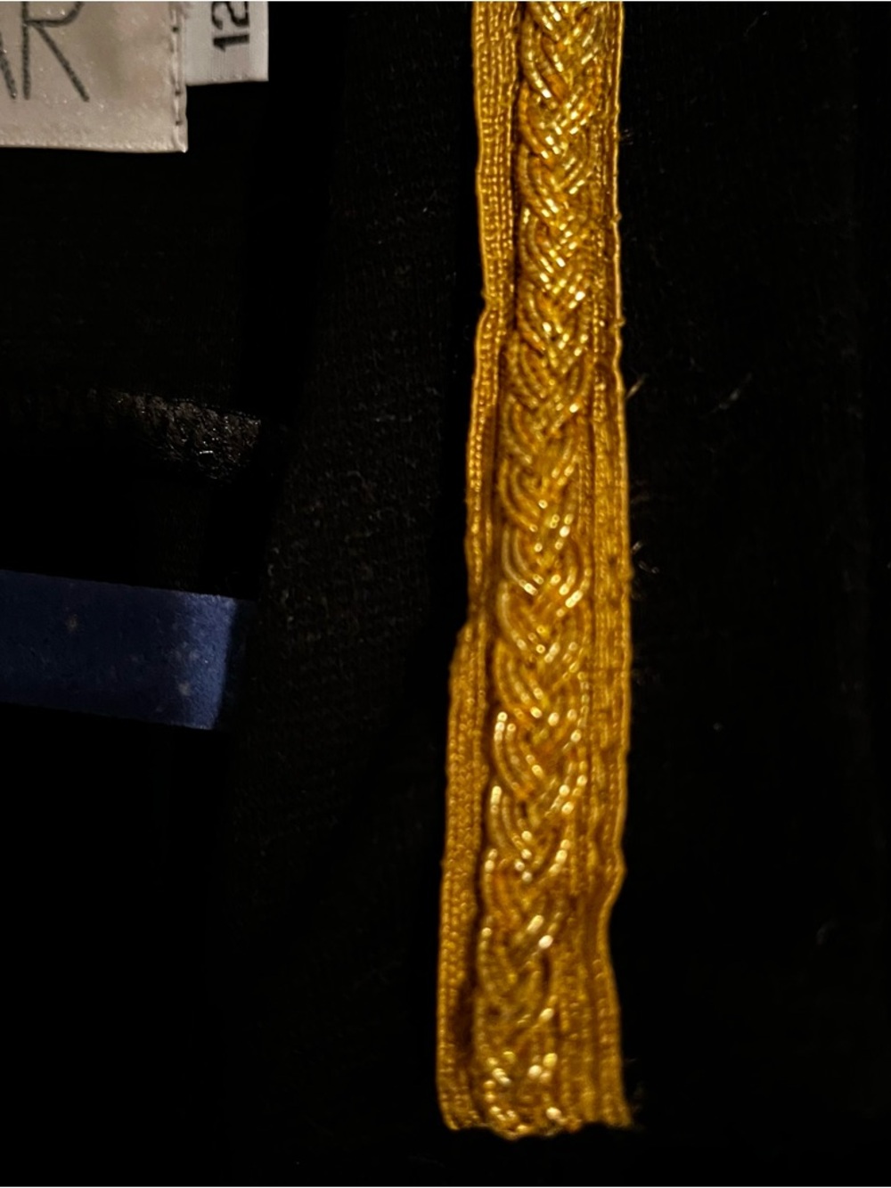 CHAR ~ BLACK DOUBLE BREASTED GOLD TRIM BLAZER ~ 12 - Picture 12 of 12